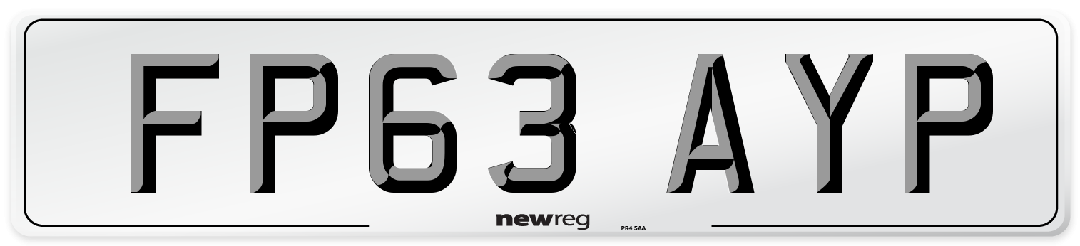 FP63 AYP Number Plate from New Reg